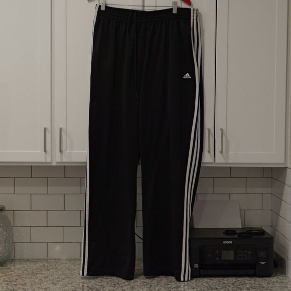 Classic Adidas Sweatpants - XL Black and White Striped​ - Picture 1 of 4